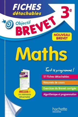 OBJECTIF BREVET MATHS 3E - FICHES DÉTACHABLES - ÉDITION 2019 | 9782017082095 | COLLECTIF