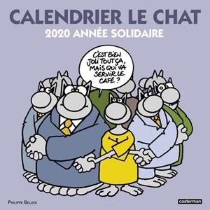 CALENDRIER LE CHAT - 2020 ANNÉE SOLIDAIRE | 9782203172708 | PHILIPPE GELUCK