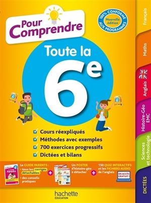 POUR COMPRENDRE TOUTE LA 6E : 100 % CONFORME AUX NOUVEAUX PROGRAMMES | 9782017117353