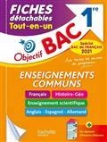 OBJECTIF BAC ENSEIGNEMENTS COMMUNS 1RE : FICHES DÉTACHABLES, TOUT-EN-UN : SPÉCIAL BAC DE FRANÇAIS 2021 | 9782017873624 | COLLECTIF