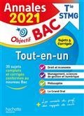 TOUT-EN-UN, BAC TERMINALE STMG : ANNALES 2021, SUJETS & CORRIGÉS | 9782017122296 | COLLECTIF