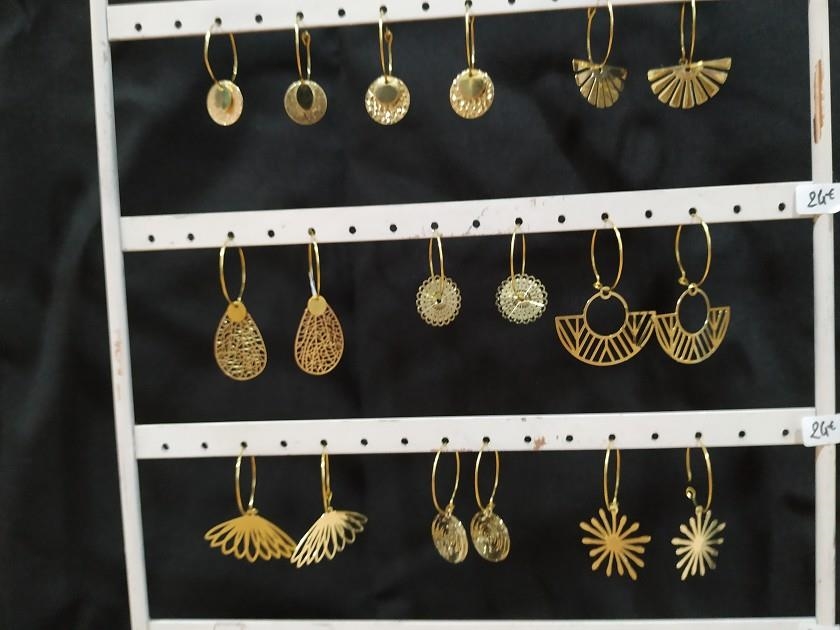 PAULETTE BOUCLE CREOLES LAITON DORE | BOUCLE24