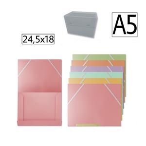 CHEMISE À RABAT PLASTIFIÉE TRANSPARENTE PETIT FORMAT A5 – CARPETA CON BOLSA PLASTIFICADA TRANSPARENTE A5 | 34567893407