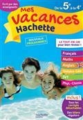 MES VACANCES HACHETTE, DE LA 5E À LA 4E : NOUVEAUX PROGRAMMES  | 9782017117940 | COLLECTIF