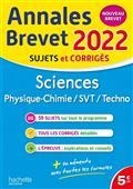 ANNALES BREVET 2022 - SCIENCES, PHYSIQUE CHIMIE, SVT, TECHNO : ANNALES BREVET 2022, SUJETS ET CORRIGÉS : NOUVEAU BREVET | 9782017151197 | COLLECTIF
