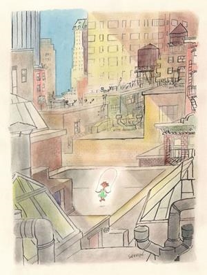 SÉRIGRAPHIE « LA CORDE À SAUTER » PAR SEMPÉ ENCADRÉ - 65,5 X 49 CM | SEMPE56 | SEMPÉ