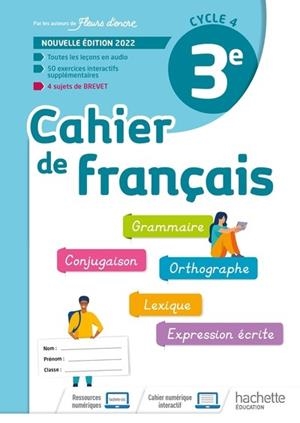 CAHIER DE FRANÇAIS 3E | 9782017066927 | BERTAGNA