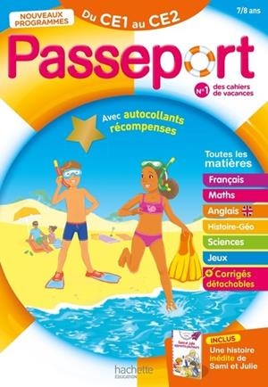 PASSEPORT - DU CE1 AU CE2 7/8 ANS - CAHIER DE VACANCES 2023  | 9782017222538 | COLLECTIF