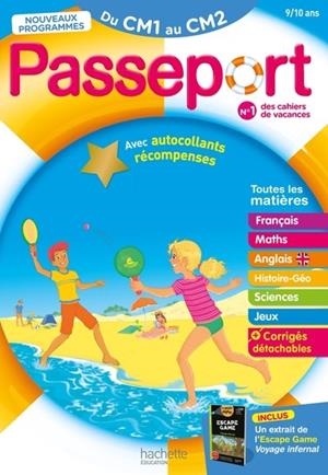 PASSEPORT - DU CM1 AU CM2 9/10 ANS - CAHIER DE VACANCES 2023  | 9782017222552 | COLLECTIF