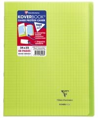 CAHIER POLYPROPROPYL,ÈNE  24 X 32 CM À RABATS VERT 48 PAGES KBOOK | 3037929844030
