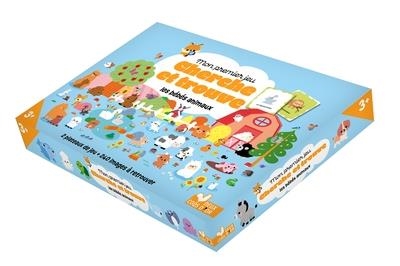 MON JEU CHERCHE ET TROUVE DES BÉBÉS ANIMAUX - COFFRET AVEC PLATEAU ET CARTES  | 9782017885696 | COLLECTIF