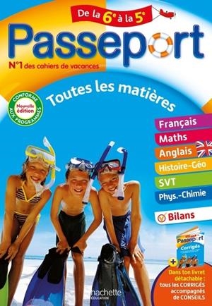 PASSEPORT - TOUTES LES MATIÈRES - DE LA 6E À LA 5E - CAHIER DE VACANCES 2024  | 9782017226291 | COLLECTIF
