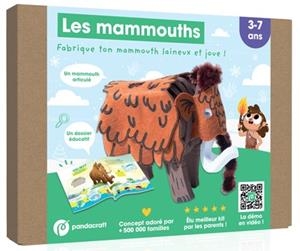 LES MAMMOUTHS - KIT PANDACRAFT 3-7 ANS - CRÉÉ TON MAMMOUTH LAINEUX ET JOUE ! | 9782492898464 | COLLECTIF