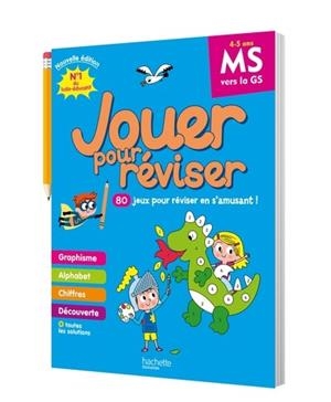 JOUER POUR RÉVISER - DE LA MOYENNE À LA GRANDE SECTION 4-5 ANS - CAHIER DE VACANCES 2025 | 9782017226260 | COLLECTIF