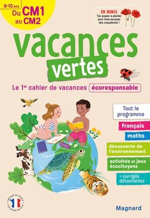CAHIER DE VACANCES 2025, DU CM1 VERS LE CM2 9-10 ANS - VACANCES VERTES | 9782210770171