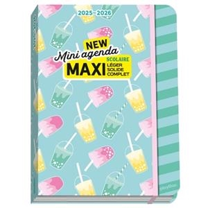 MINI AGENDA SCOLAIRE 2025-2026 - COUVERTURE BUBBLE TEA | 9782809692518 | COLLECTIF