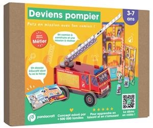 DEVIENS POMPIER - KIT PANDACRAFT 3-7 ANS | 9782492898532 | COLLECTIF