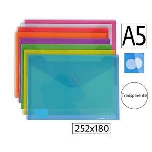 ENVELOPPE EN PLASTIQUE TRANSPARENTE AVEC VELCRO A5 | 8413623487752