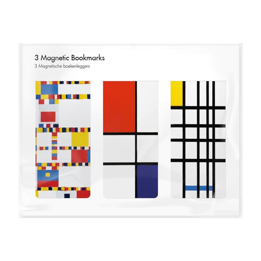 SET 3 MARCAPAGINAS MAGNETICOS MONDRIAN | 8719524033617