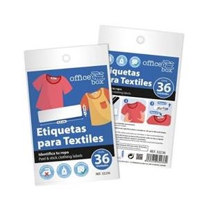 BLISTER 36 ETIQUETTES POUR TISSUS - ETIQUETAS PARA TEXTILES | 8435258322369