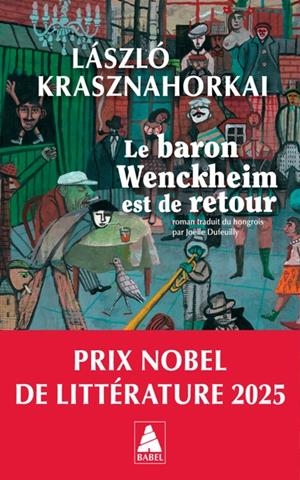LE BARON WENCKHEIM EST DE RETOUR | 9782330195298 | KRASZNAHORKAI, LÁSZLÓ