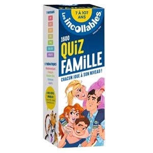 LES INCOLLABLES - QUIZ FAMILLE - DE 7 À 107 ANS | 9782809682939 | COLLECTIF