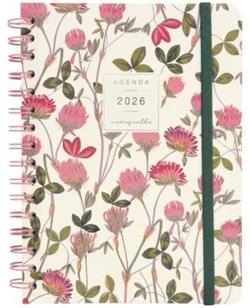 AGENDA ANUAL MONIQULLA 2026 ESPIRAL DÍA PÁGINA E10 15,5X21,2CM AMAPOLA | 8422952407003