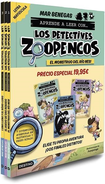 PACK APRENDE A LEER CON... ¡LOS DETECTIVES ZOOPENCOS! 1, 2 Y 3: EN LETRA | 9788408300946 | BENEGAS, MAR