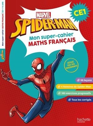 DISNEY - MARVEL - SPIDER-MAN - MON SUPER-CAHIER MATHS FRANÇAIS - CE1 | 9782017267133