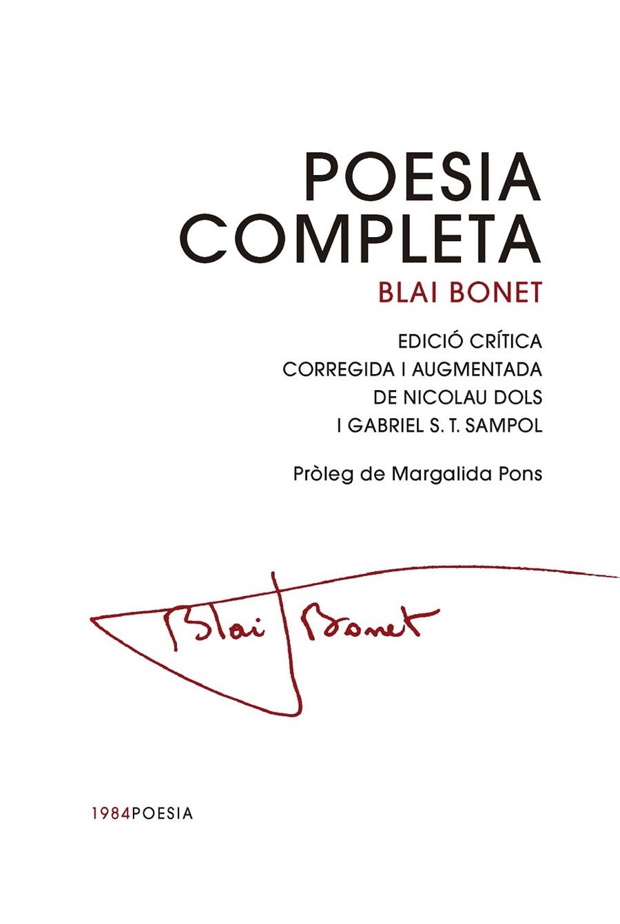 POESIA COMPLETA | 9791387757144 | BONET, BLAI