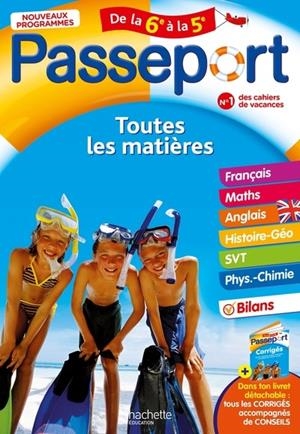 PASSEPORT - TOUTES LES MATIÈRES - DE LA 6E À LA 5E - CAHIER DE VACANCES 2026 | 9782017362548 | COLLECTIF