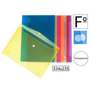 DOSSIER SOBRE DIN A4 VELCRO TRANSPARENTE PLASTICO | 8429640417818