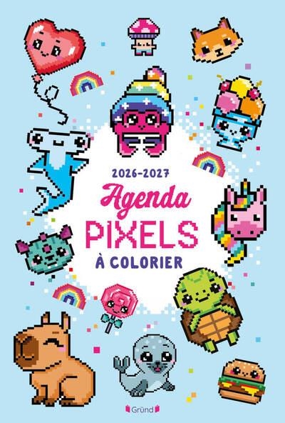 AGENDA PIXELS À COLORIER 2026-2027 | 9782324039232 | COLLECTIF