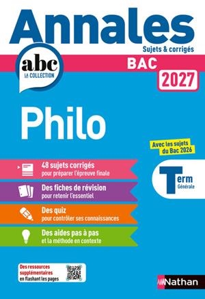 ANNALES BAC PHILOSOPHIE 2027 | 9782095065041 | COLLECTIF