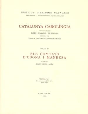 CATALUNYA CAROLINGIA IV (1,2,3) | 9788472834699 | D´ABADAL I DE VINYALS, RAMON