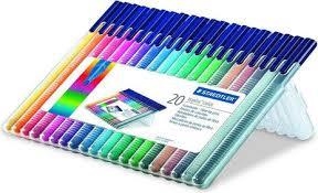 BOÎTE DE FEUTRES RETOLADORS 20 STAEDTLER - TRIPLUS 20 ROTULADORES TRIANGULARES ERGONÓMICOS COLOR STAEDTLER MULTICOLOR | 4007817323182